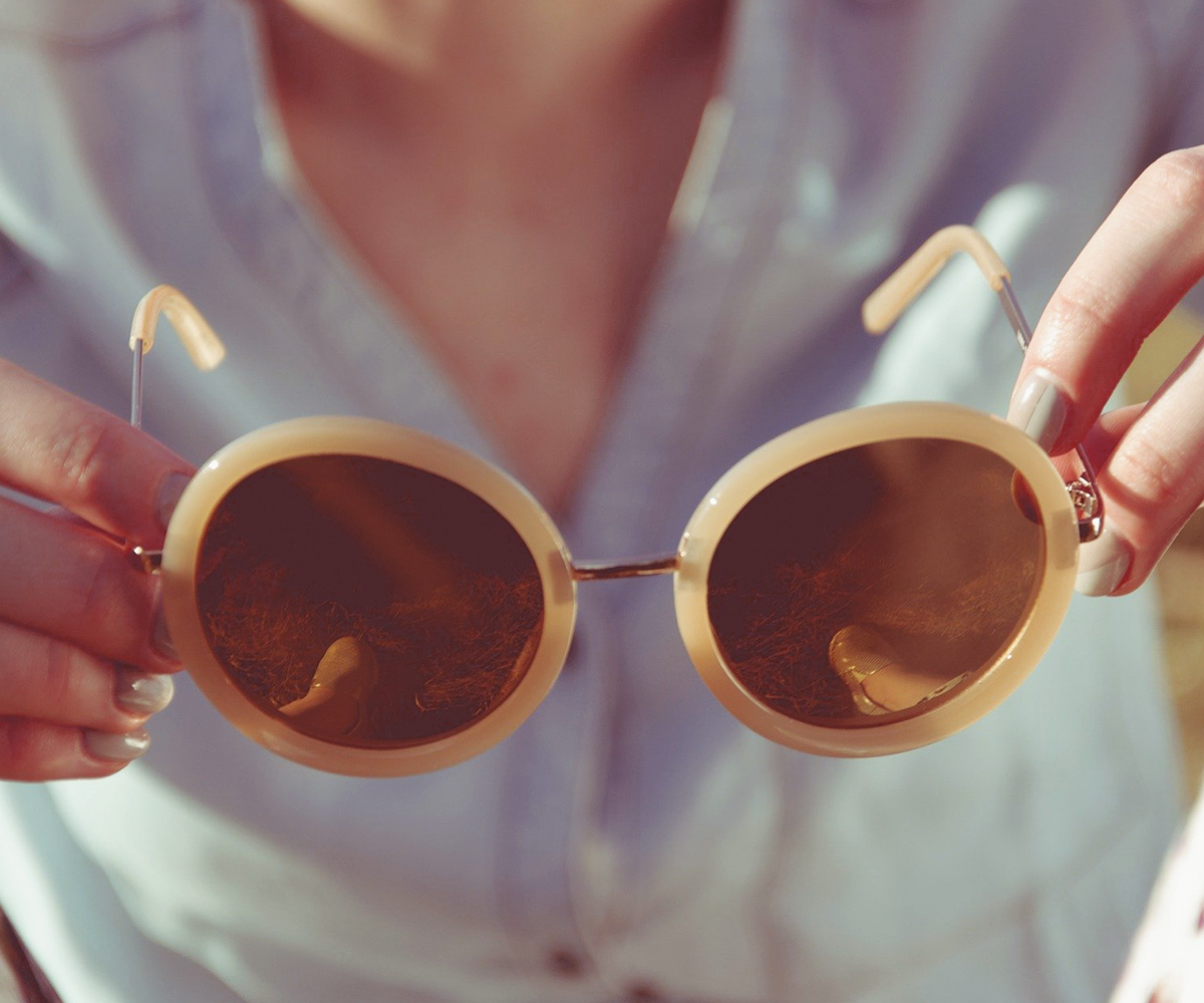 Colourful sun glass